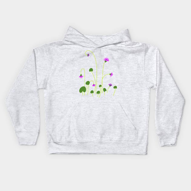 SOLDANELLE WITH LEAVES Kids Hoodie by aroba